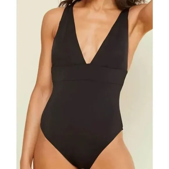 ANDIE Swim Sardinia Black One Piece Swimsuit Medium Tall NEW